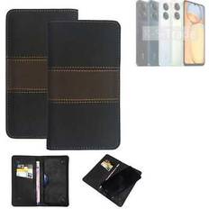 K-S-Trade Handy hülle für xiaomi redmi 13c wallet case cover handyhülle tasche braun