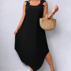 Best Dresses Shein Plus Appliques Curved Hem Dress