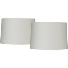 Springcrest Set of 2 Drum Shades Ivory Finial