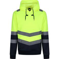 Work Tops Regatta Professional Hi-Vis Work Hoodie Yellow Hooded Jumper