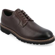 Vance Co. Men's Martin True Comfort Foam Plain Toe Lace-Up Derby Shoes Coffee