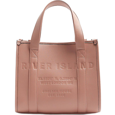 River Island Embossed Cross Body Tote Bag - Pink