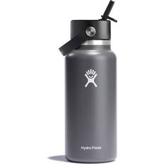 Hydro Flask Wide Mouth with Flex Straw Cap Stone Water Bottle 94.6cl