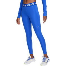 Nike Women's Mid-Rise Mesh-Paneled Leggings - Hyper Royal/White