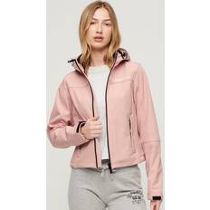 Superdry Women Jackets Superdry Hooded Soft Shell Trekker Jacket, Vintage Blush Pink