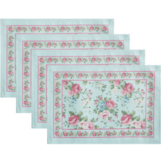 Elrene Home Fashions Vintage Like Floral Garden Collection Place Mat Pink