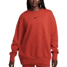 Nike Orange - Women Jumpers Nike Sportswear Phoenix Fleece Women's Oversized Round Neck Sweatshirt - Rugged Orange/Black