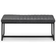 Julian Bowen Soho Grey/Black Settee Bench 121x47cm