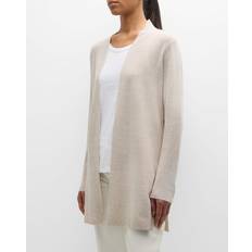 Eileen Fisher Open-Front Organic Linen-Cotton Cardigan