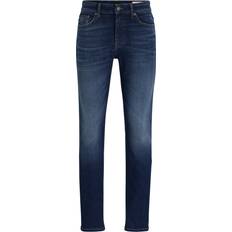 Men - Orange Trousers & Shorts BOSS Slim-fit jeans in dark-blue super-stretch denim Dark Blue