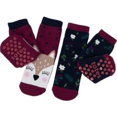 SockShop Pack of Kids Original Deer Slipper Socks MultiColoured