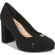 Giani Bernini Alexiaa Slip-On Block-Heel Pumps, Created for Macy's Black Micro