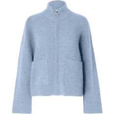 Loose Cardigans Selected Femme Sia Zip-Up Cardigan - Cashmere Blue