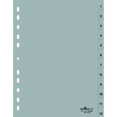 Durable Zahlenregister A4, geprägte Taben 1-12, PP volldeckend