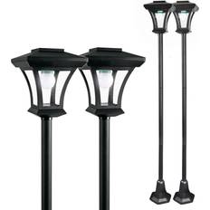 Gardenkraft 2 Pack Bright White Solar Posts