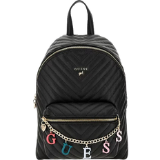 Guess Backpacks Guess Chain Lattering Logo Backpack - Black