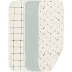 Crane Baby Avery Organic Cotton Poppy Burp Cloth Set 3pcs