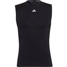 Men - Polyester Tank Tops adidas Techfit Training Sleeveless T-shirt - Black