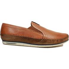 Faux Leather Moccasins Bugatti 7.5 Adults' Chesley Cognac Tan Leather Mens Slip On Moccasin Shoes