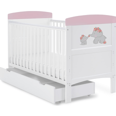OBaby Grace Inspire Cot Bed Underdrawer Me & Mini Me Elephants