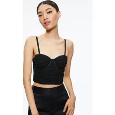 Alice + Olivia Damia Ruched Bustier in Black. 12