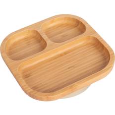 Tiny Dining Divided Bamboo Suction Plate