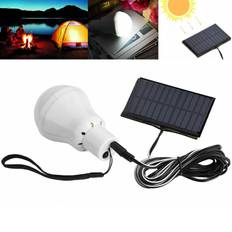 Rechargeable Solar Panel Powered LED Lights Bulb Outdoor Camping Tent Lamp