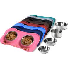 Hubulk Hubulk Pet Dog Bowls 2 Stainless Steel Dog