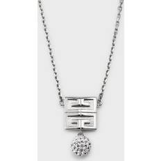 Givenchy Silver 4G Crystal Necklace 040-Silvery UNI