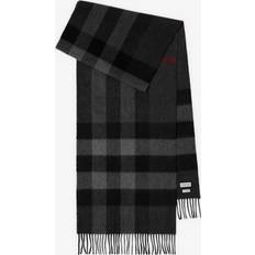 Burberry Accessories Burberry Check Cashmere Scarf Charcoal