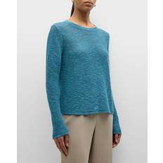 Eileen Fisher Slubby Crewneck Linen-Cotton Sweater