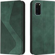 Samsung Galaxy S20 Mobile Phone Covers Samsung Galaxy S20 Case, PU Leather Flip Cover Magnetic Closure Wallet Card Slots Stand Case,Green
