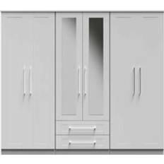 Welcome Furniture York Tall Grey Ash Wardrobe 222x197cm