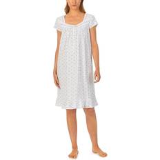 Eileen West Floral Print Cap Sleeve Cotton Jersey Short Nightgown