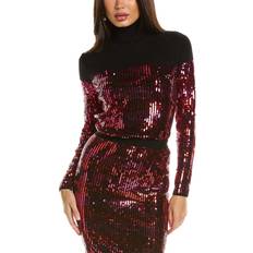 Carolina Herrera Sequin Stripe Wool Turtleneck