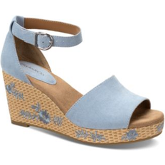 Style & Co Seleeney Wedge Sandals, Created for Macy's Blue Embroidered