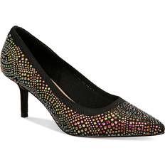 Thalia Sodi Women's Heathere Slip-On Pointed-Toe Mid-Heel Pumps Black Ab Flyknit