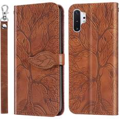 Samsung Galaxy S10+ Wallet Cases For Samsung Galaxy Note10 Pro Note10 5G Wallet Case,2 Credit Card Slot ID Card Holder,PU Leather Flip Case with Strap Brown