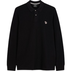 Paul Smith Zebra Logo Long Sleeve Polo Shirt - Black