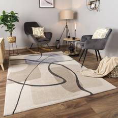 Paco Home wohnzimmer kurzflor abstraktes muster Beige