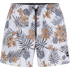 Hugo Boss White Swimwear Hugo Boss Piranha Blomstret Badeshorts Hvid