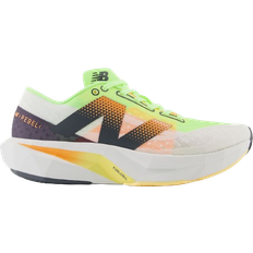 New Balance 10.5 - Women Running Shoes New Balance FuelCell Rebel v4 W - White/Bleached Lime Glo/Hot Mango