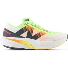 New Balance Men Running Shoes New Balance FuelCell Rebel v4 M - White/Bleached Lime Glo/Hot Mango