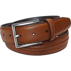 Florsheim Men's Caprio Raised Center Stitch Belt Cognac