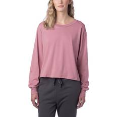 Alternative Women's Main Stage Long Sleeve Cropped T-shirt Whiskey Rose