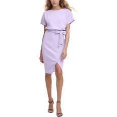 Kensie Blouson Wrap Dress Ultra Violet