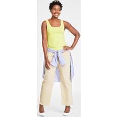 On 34th On 34th Women's Ribbed Square-Neck Tank, Created for Macy's Lemon Lime