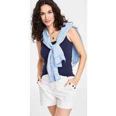 On 34th On 34th Women's Ribbed Square-Neck Tank, Created for Macy's Intrepid Blue