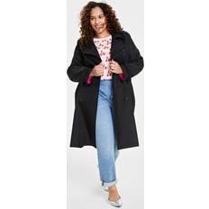 On 34th On 34th Plus Classic Trench Coat, Created for Macy's Deep Black