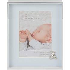 Julian Charles 6" Bambino Silver Finish Teddy & Mount Photo Frame